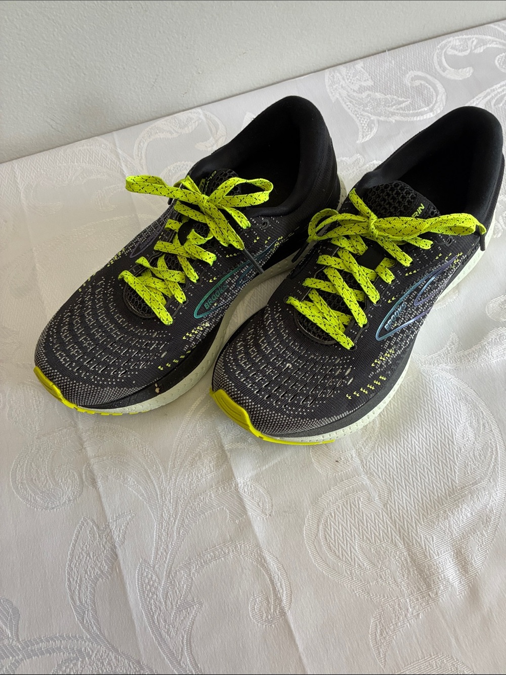 Brooks Black and Neon Yellow Women’s Running Shoes